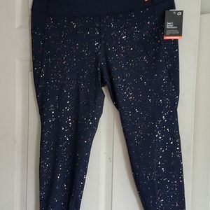 GapFit Sculpt Leggings Navy with Bronze size xl NEW
